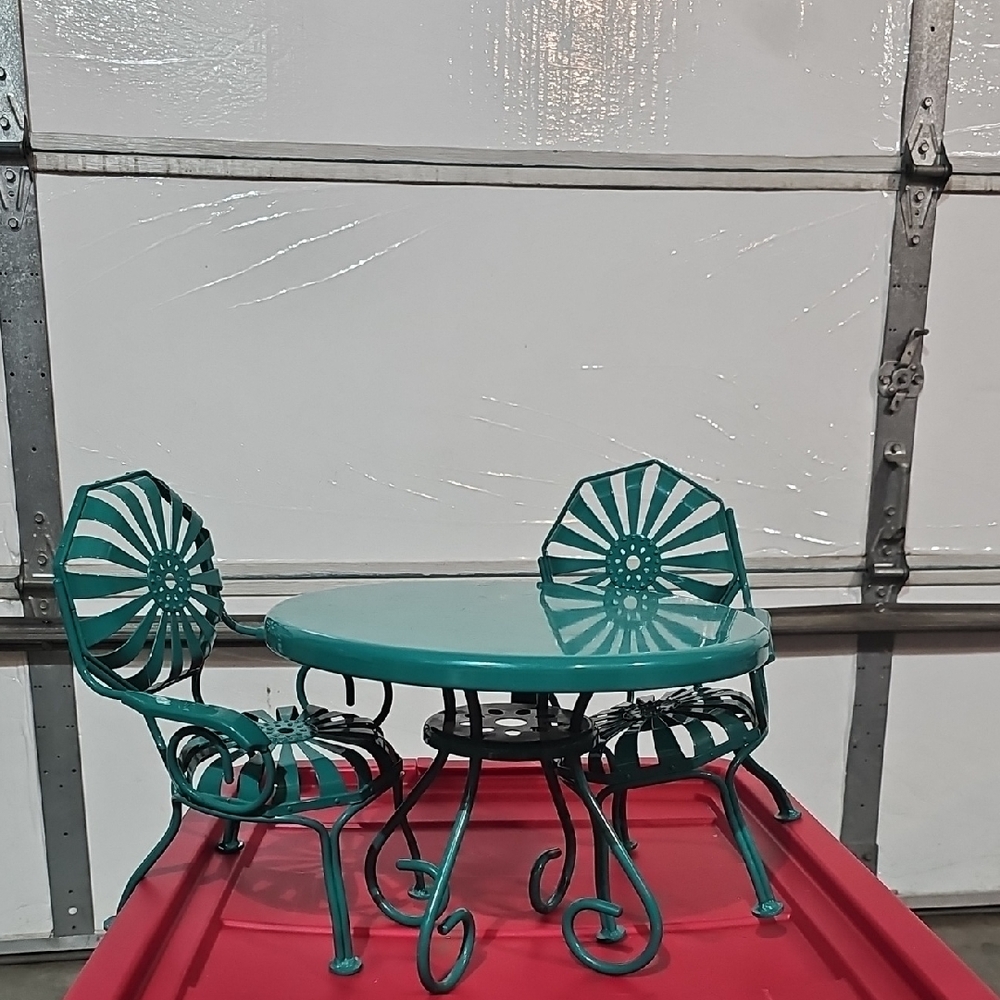 American Girl Teal Patio Set